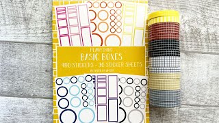 BASIC BOXES STICKER BOOK & WASHI - Flip through - Planything