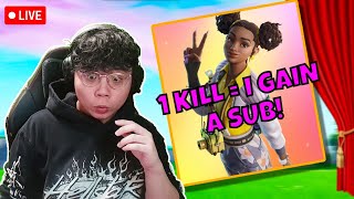 1 KILL = I GAIN A SUB! GETTING CROWN WINS WITH VIEWERS! #shorts #fortnitelive