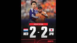 Netherlands 2-2 Japan 🇳🇱🇯🇵 SHOCKING Late Equalizer Stuns World Cup 2026 Fans! 😱⚽ #shorts #fifa