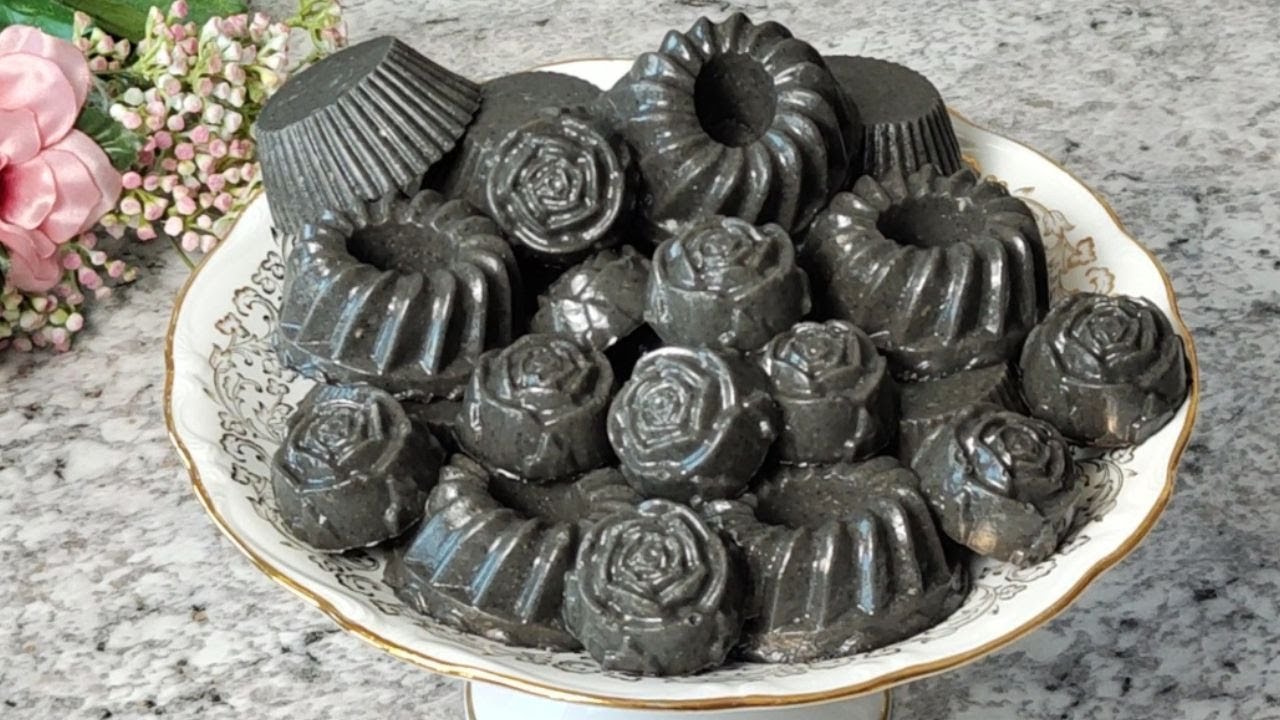 Black Sesame Water Chestnut Cake| 黑芝麻马蹄糕｜Q弹爽口・清甜不腻｜传统养生甜点