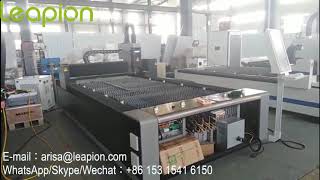 LF 1325E fiber laser cutting machine air line speed showing