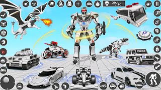 Multi Dragon Robot Games: Police Flying Fire truck Robot - Android GamePlay screenshot 5