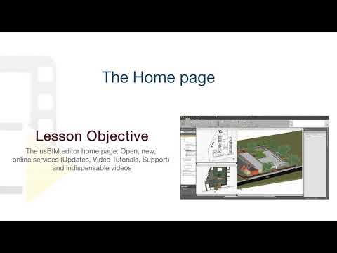 usBIM.editor Tutorial - The Home page - ACCA software