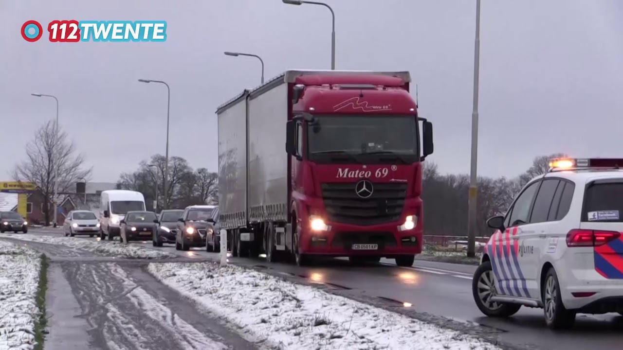 112Twente - Auto in de sloot N18 Usselo 9-12-2017