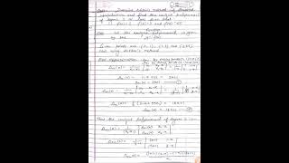 Interpolation by Iteration, Aitken's Method, Examples