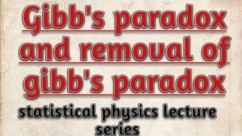Entropy of perfect gas : gibb