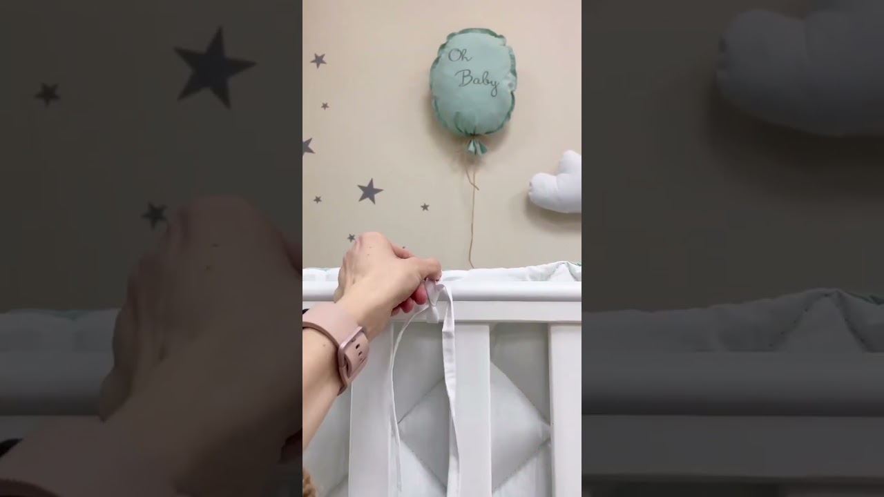 Комплект люкс у ліжечко. Постельный набор Люкс качество с стегаными бортиками Эвкалипт