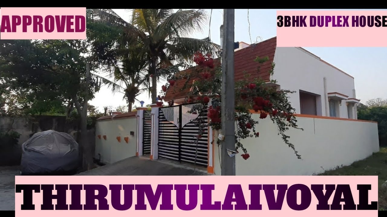 Id-94| Nature Duplex House||CMDA Approved| South Face |1800 Sqft|1 km from Thirumulaivoyal Bus stand