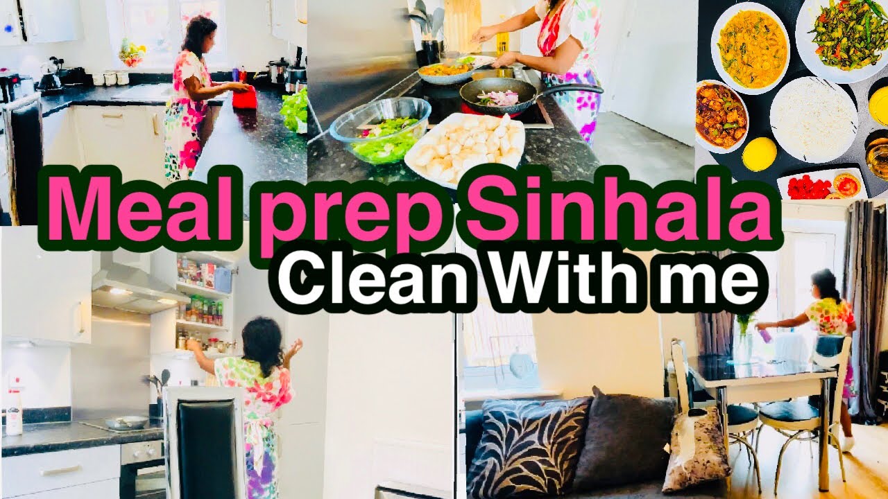 DAILY CLEANING ROUTINE TO KEEP HOUSE MEAL PREP SINHALA SRILANKAN