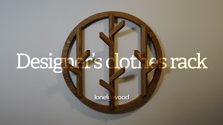 Designer&#39;s Wooden Clothes Rack