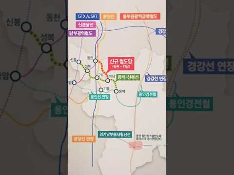 용인시 사통팔달의 철도망 구축계획