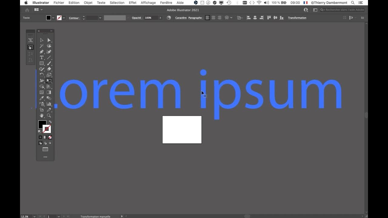 ADOBE ILLUSTRATOR le texte part 22 (ref 5c) il faut travailler sur doc de dimensions normales