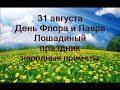 31 августа- День Флора и Лавра.Лошадиный праздник.Что можно узнать с помощью полыни.Приметы.