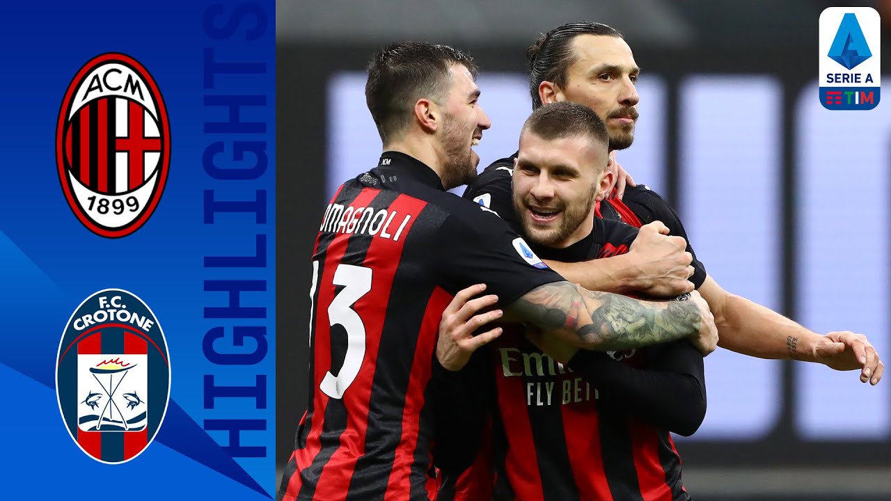 Milan 4-0 Crotone | Braces for Ibrahimovic & Rebic Keep Milan Top | Serie A TIM