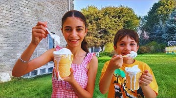 Heidi dan Zidane Membuat Es Krim! Petualangan Seru untuk Anak-Anak!