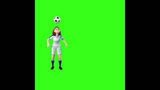 3D Character Animation (Girl Player) - Green Screen - Its Free For Use