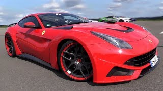 NOVITEC Ferrari F12 N-Largo - COLD Start, REVS \& ACCELERATIONS!