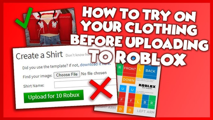 How to TEST roblox clothing on MOBILE before uploading!! 