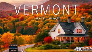 Vermont Autumn 4K 🍁 | Vibrant Fall Foliage, Covered Bridges & Scenic New England Beauty Update