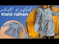 Langarm Kleid nähen OHNE SCHNITTMUSTER - nähen für Anfänger