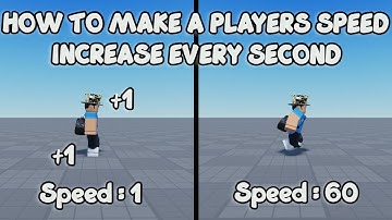 HOW TO MAKE A PLAYERS SPEED INCREASE EVERY SECOND 🛠️ Roblox Studio Tutorial