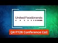 United Foodbrands Q4 FY26 Concall: Dine In Volume Acceleration Triggers Structural Transaction Surge