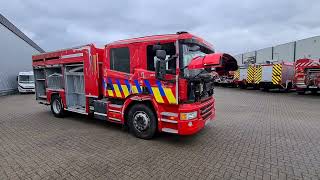 Top Trucks 4716 Scania P 280 Schade, 6.000 ltr tank, industrieel schuimblusser, Monitor, Spuitkanon