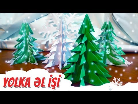 Rəngli kağızdan yolka hazırlamaq - Əl işi