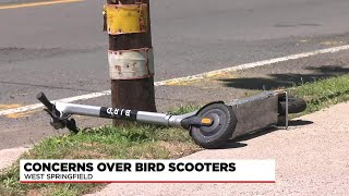 West Springfield residents concerned over Bird scooters left around town