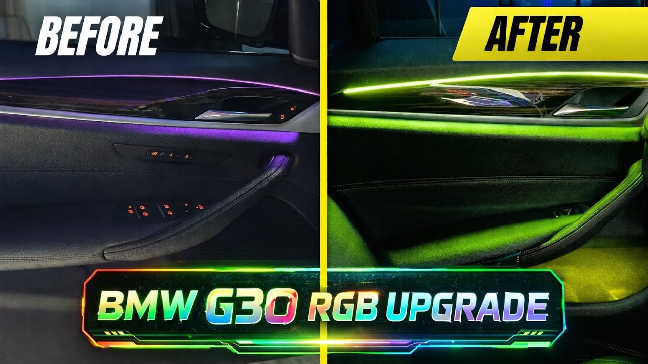 BMW G30 540i RGB Ambient Light Upgrade | Before vs After