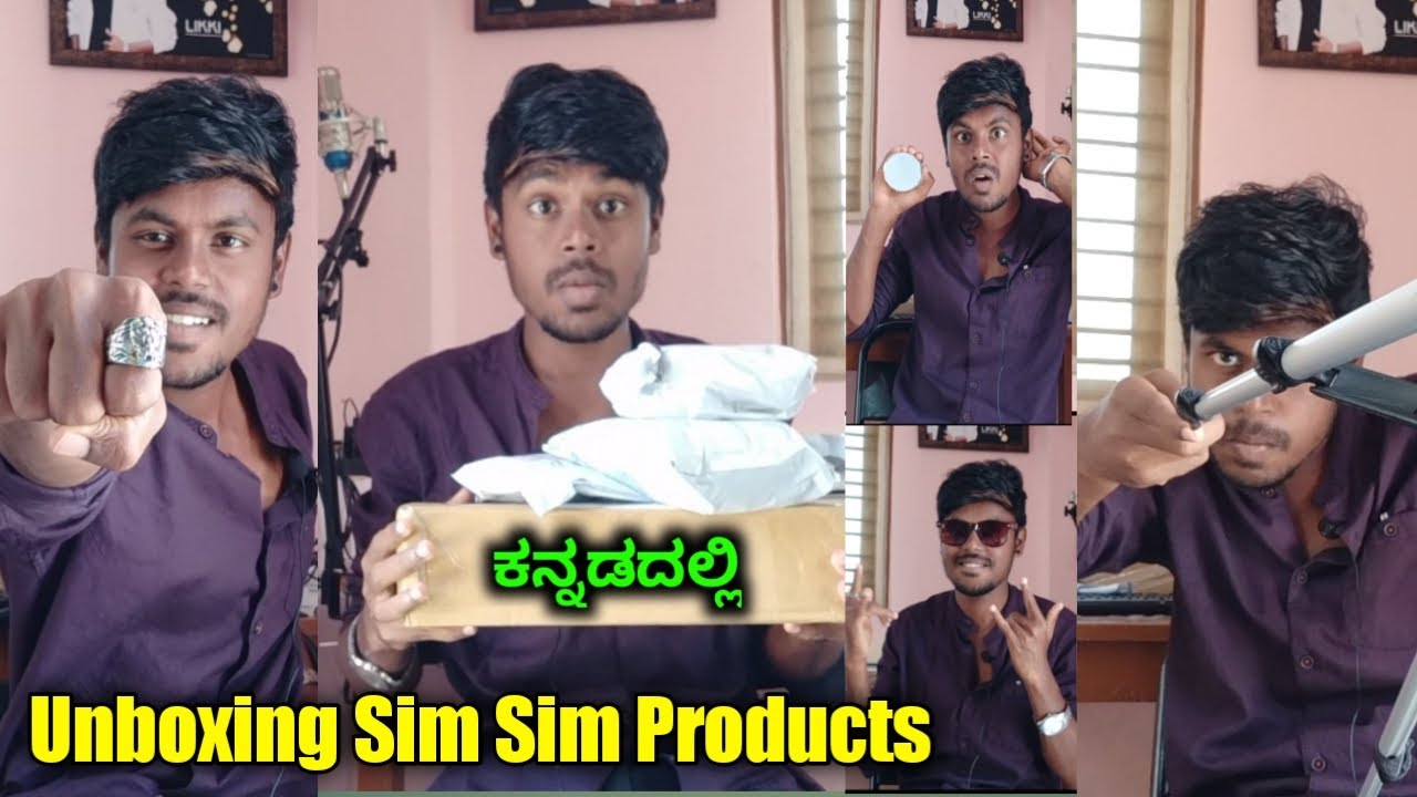 Unboxing Sim Sim Products Tripod,Bikers Ring,Men's Sunglasses, Bluetooth Speaker In Kannada