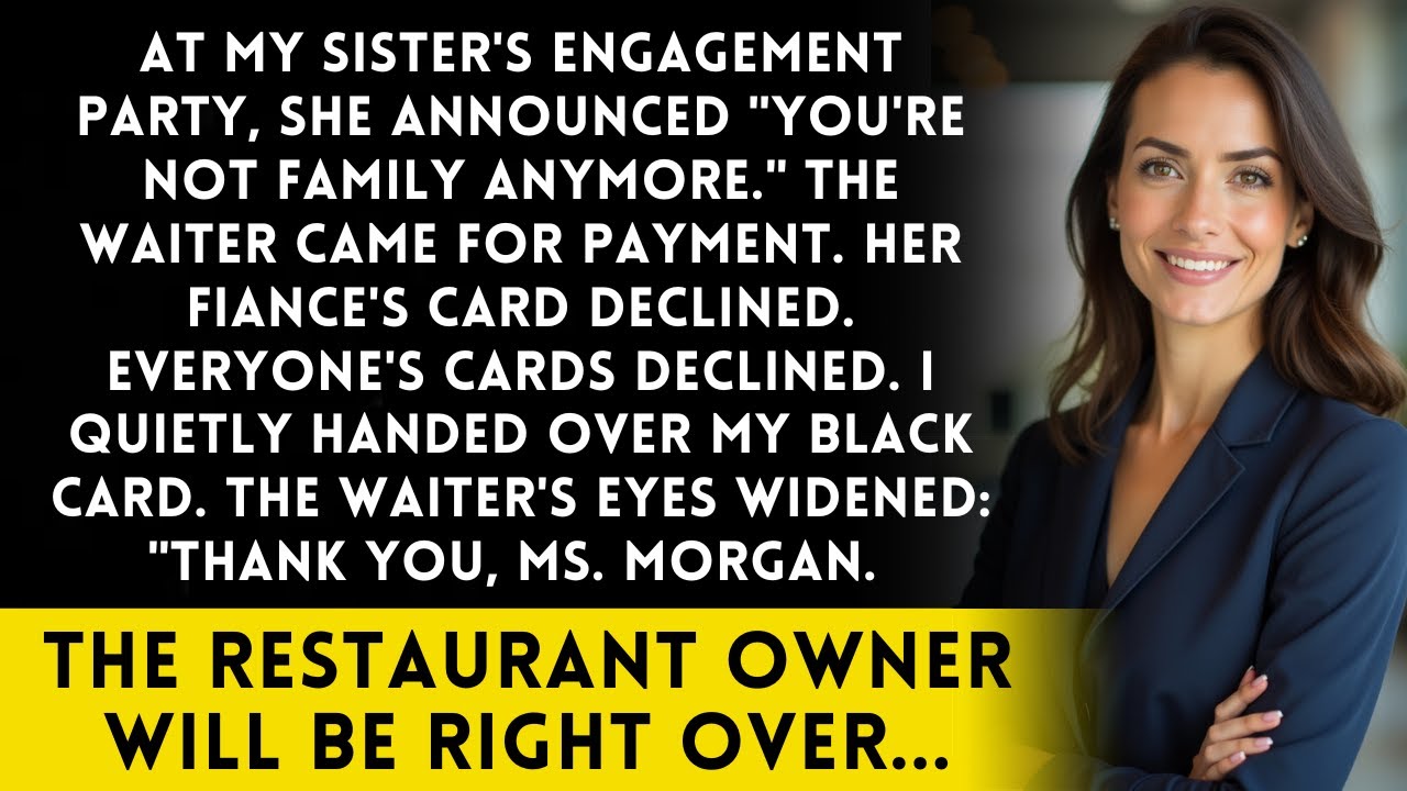 My Sister Said "You're Not Family Anymore" at Her Engagement Party - Until She Saw My Black Card