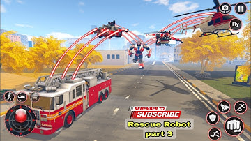 Rescue Robot Car Transformation Game|| Rescue Mode part 3|| Open world Gameplay Android