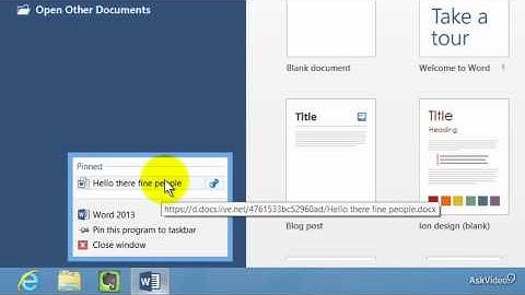 Jump Right Into Work - Personalizing Windows 8