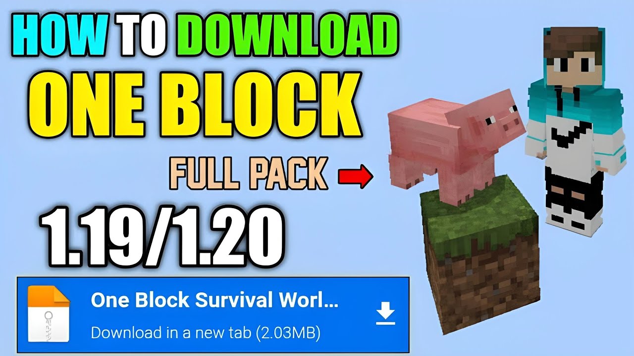 Minecraft PE 1.20 || How to Download and Play one Block Map || # ...