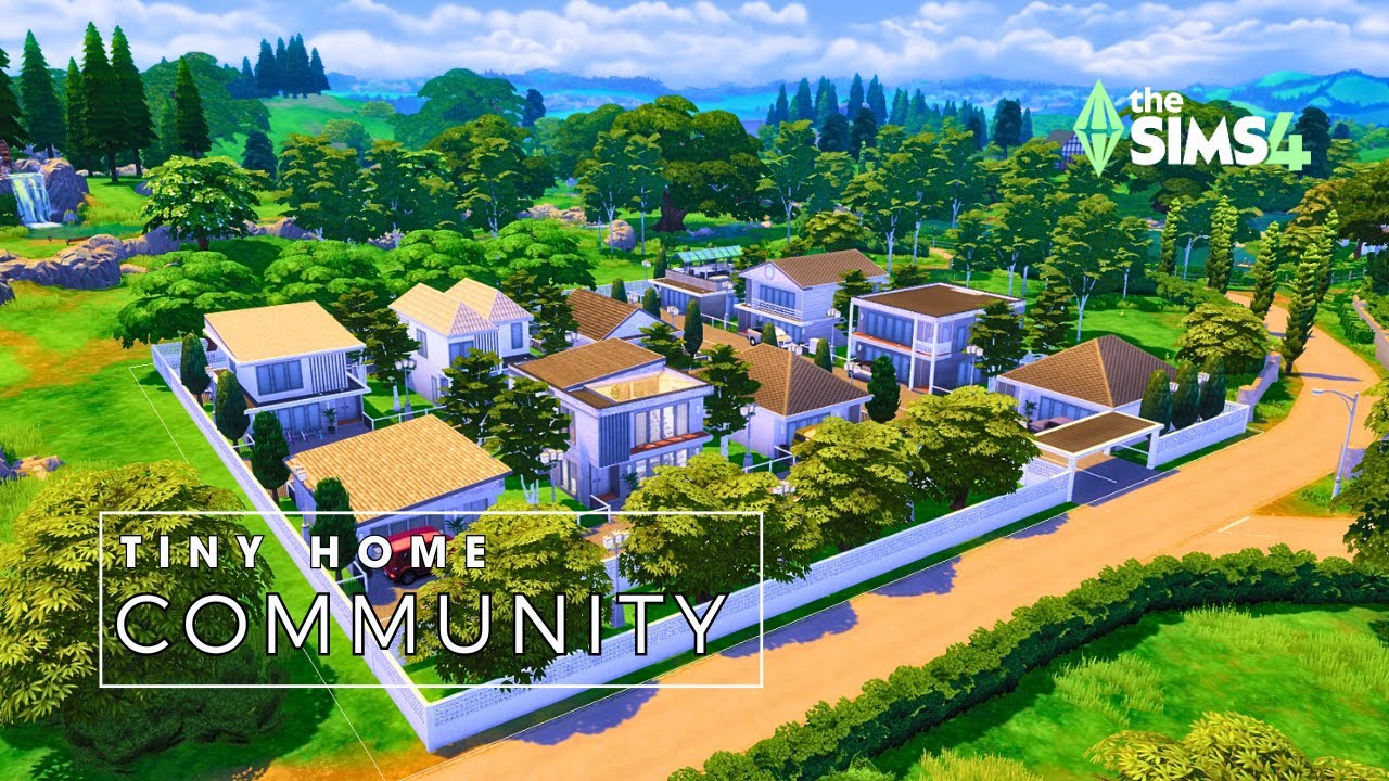 10 Unique Tiny Houses, 1 Beautiful Community – The Sims 4 Build - YouTube