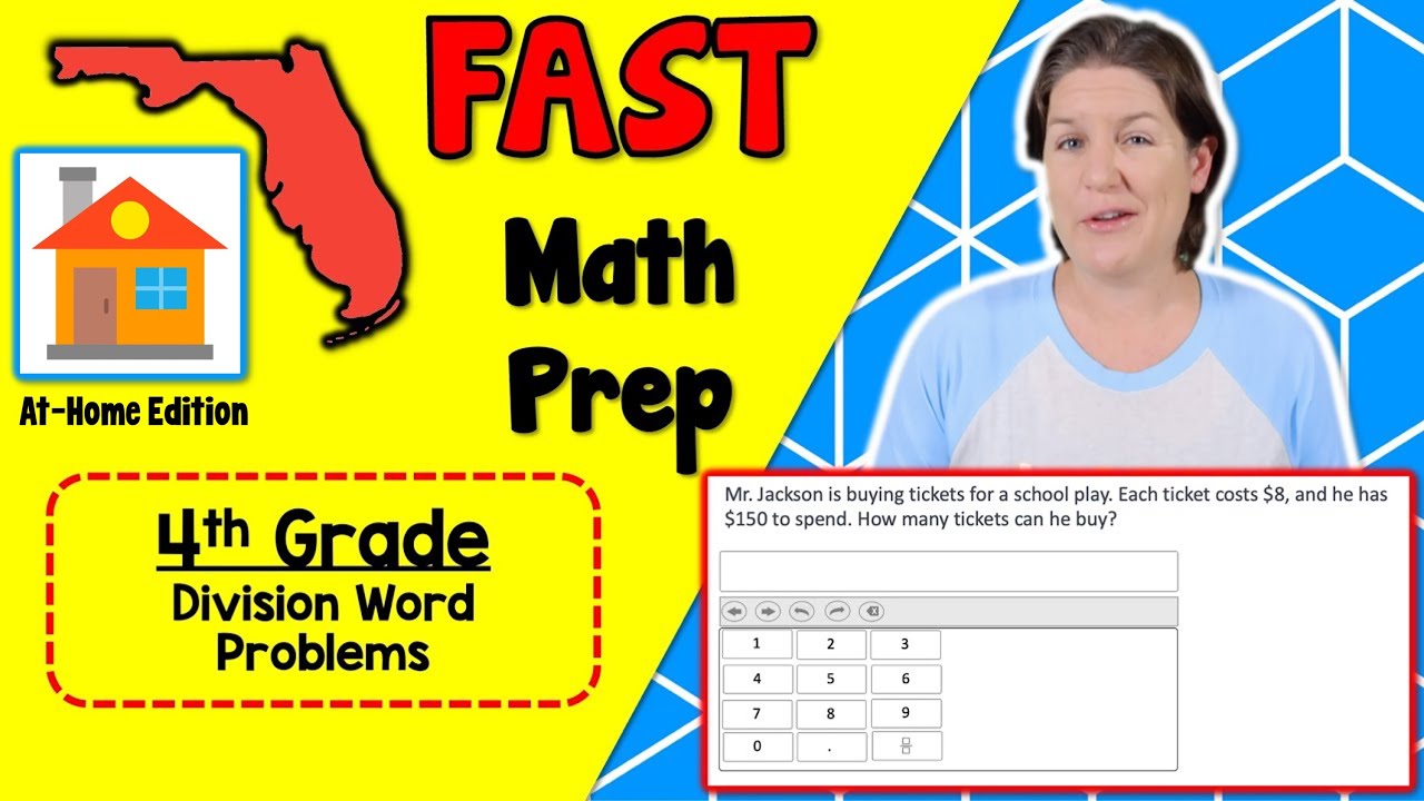 4th fast math test prep at home division word problems youtube