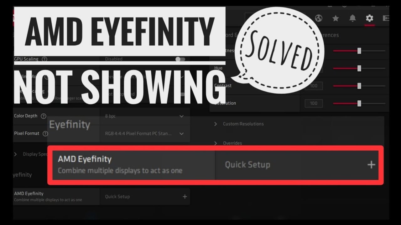 Amd Eyefinity Not Showing In Adrenaline Drivers 2021 Solved Youtube