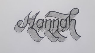 3d Drawing Calligraphy Name Hannah On Paper / How To Draw Easy Art For Beginners Step By Step
