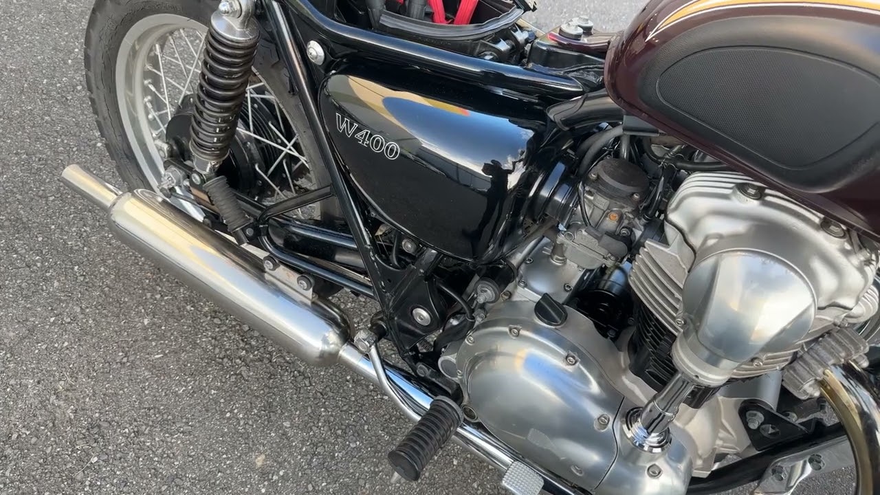 KAWASAKI W400 2008年モデル ワイバンマフラー エンジンガード