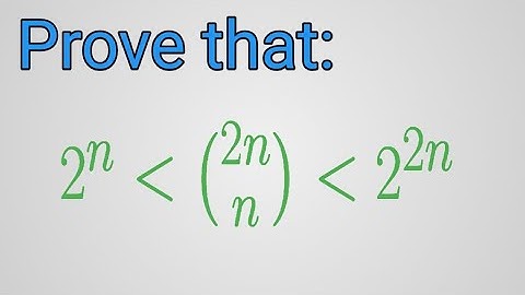 Prove: 2^n《 2nCn《2^2n || David M Burton Solution || #burton #maths #number_theory