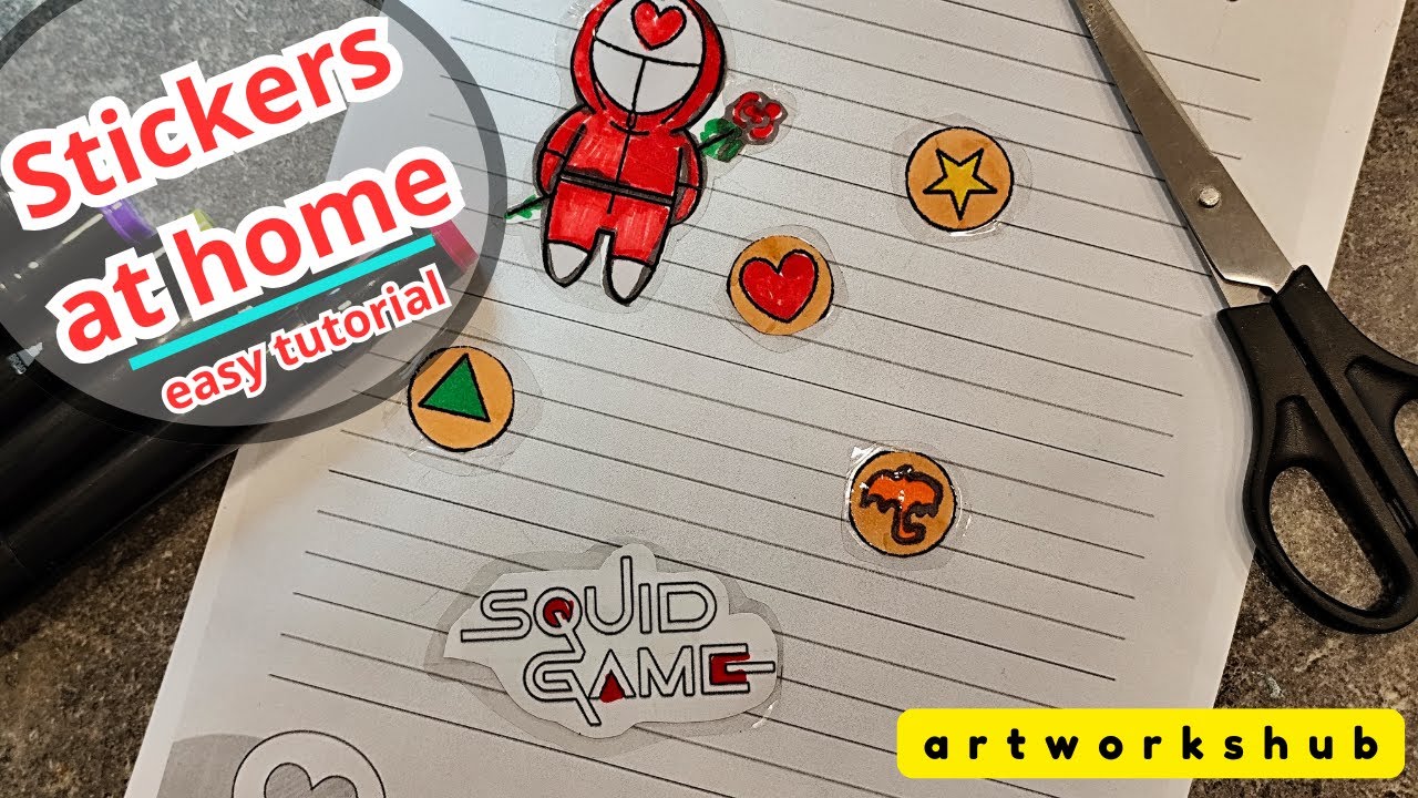 Make Your own STICKERS | TUTORIAL Step by step - YouTube