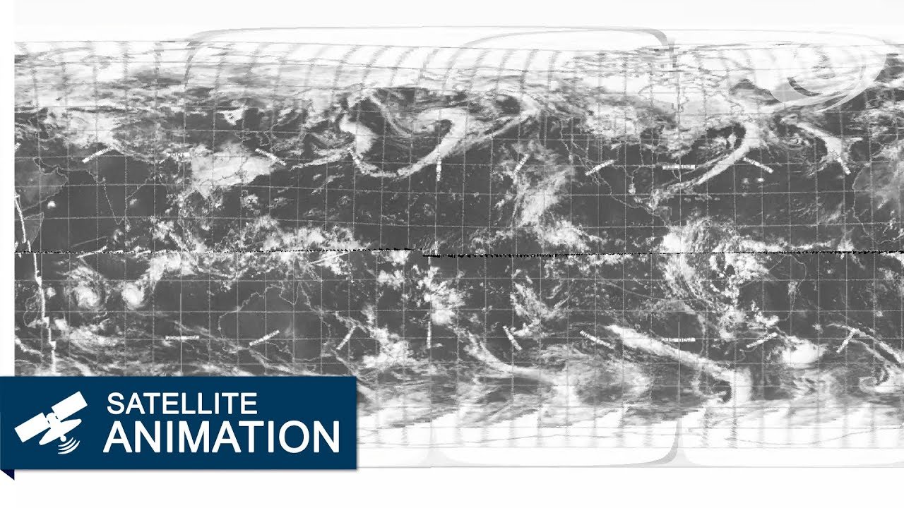 1970 Worldwide Satellite Animation - Original B/W observation ps4
