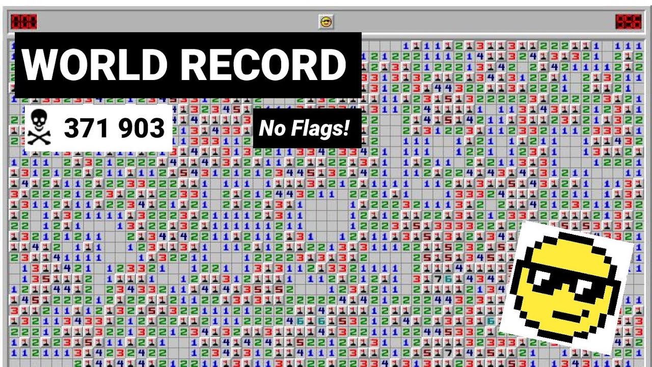  Update  Breaking The Hardest Minesweeper WORLD RECORD Without Flags (371,903 Difficulty)