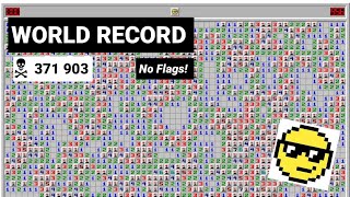 Breaking The Hardest Minesweeper WORLD RECORD Without Flags (371,903 Difficulty) screenshot 2