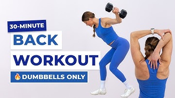 30-Minute Back Workout At Home (Dumbbells Only)