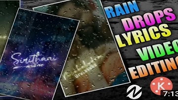 create raindrop effect lyrical video