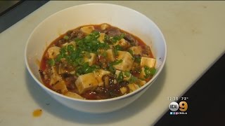 Tony Tantillo gets a taste of a tasty tofu dish.