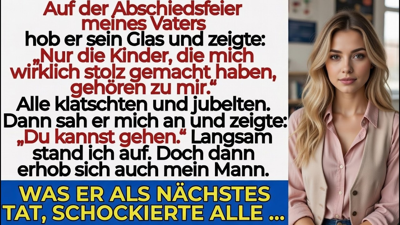 Beim Ruhestandsessen meines Vaters verspottete mich meine Familie – bis mein Mann aufstand