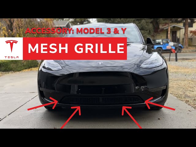 5 minute install! Mesh Grille Cover for Tesla Model 3 and Model Y